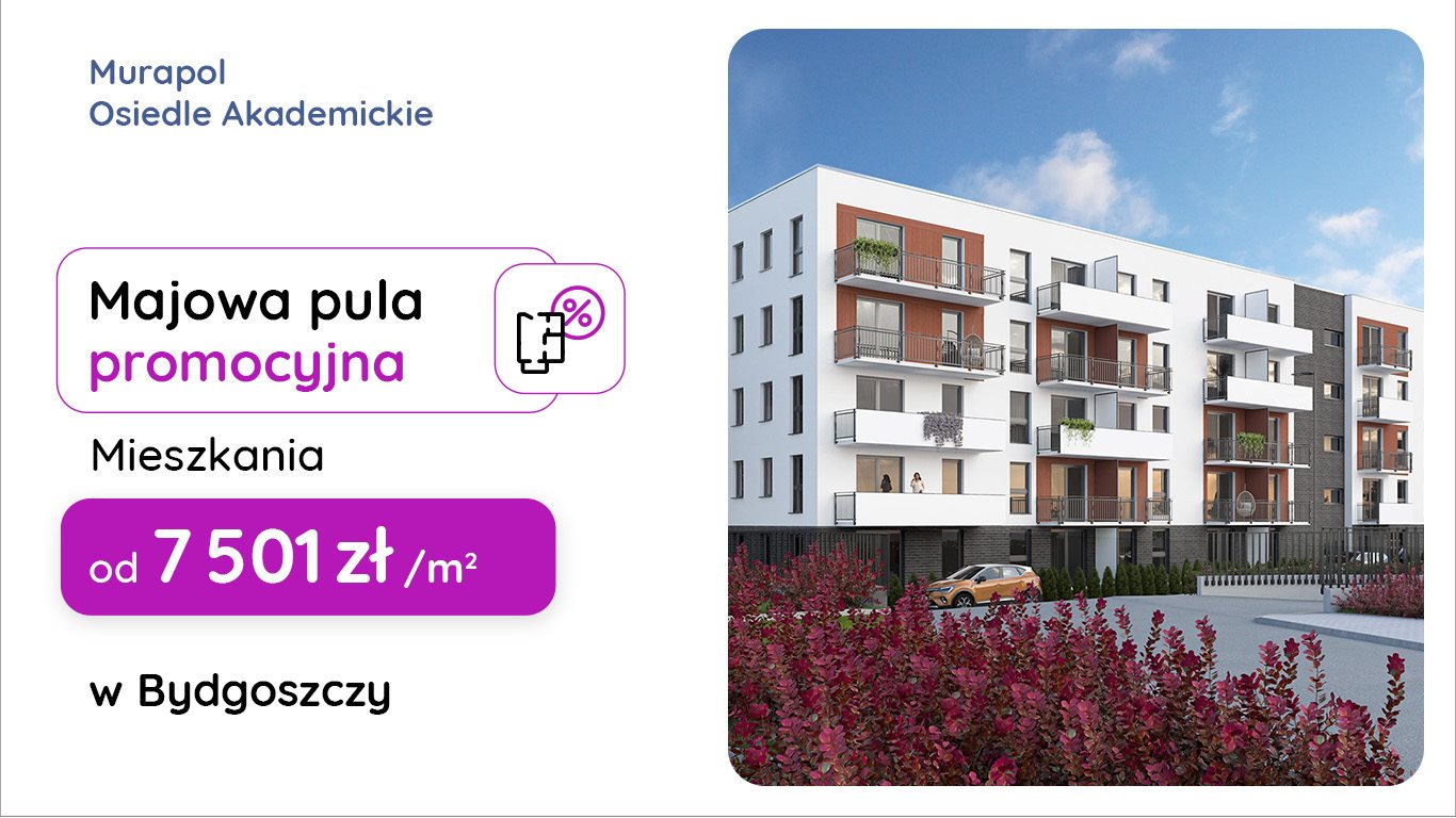 Nowe mieszkanie dwupokojowe Murapol Osiedle Akademickie Bydgoszcz, Nowy Fordon, Akademicka  40m2 Foto 1