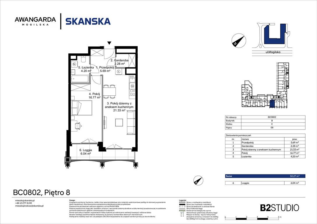 Nowe mieszkanie dwupokojowe Awangarda Mogilska Kraków, Prądnik Czerwony, Mogilska 126  50m2 Foto 1