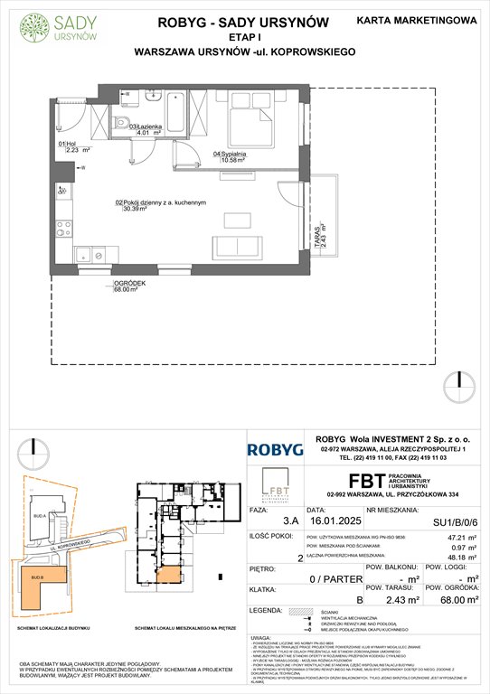 Nowe mieszkanie dwupokojowe Sady Ursynów Warszawa, Koprowskiego  47m2 Foto 1