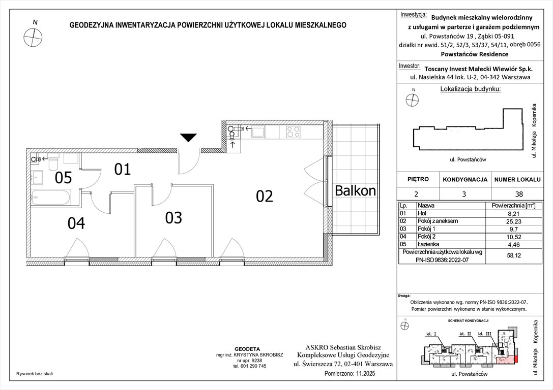 Nowe mieszkanie trzypokojowe Powstańców Residence Ząbki, Powstańców 19  58m2 Foto 1