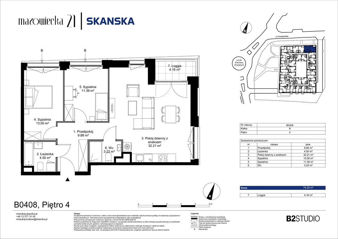 Nowe mieszkanie trzypokojowe Mazowiecka 21 Kraków, Krowodrza, ul. Mazowiecka 21  74m2 Foto 1