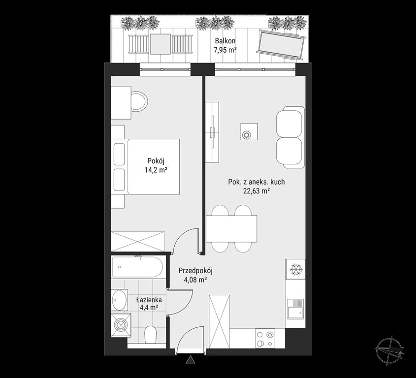 mieszkanie na sprzedaż 45m2 mieszkanie Katowice, Bytkowska 107