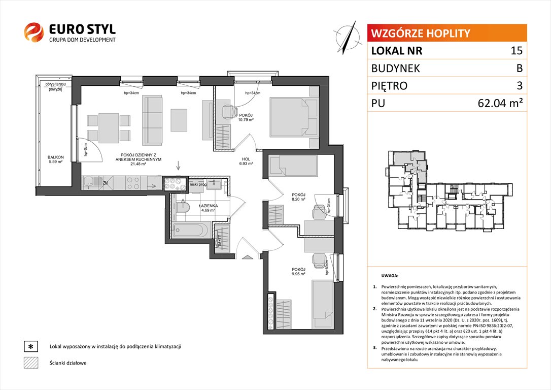 Nowe mieszkanie czteropokojowe  WZGÓRZE HOPLITY Gdańsk, Zabornia, Kartuska  62m2 Foto 1