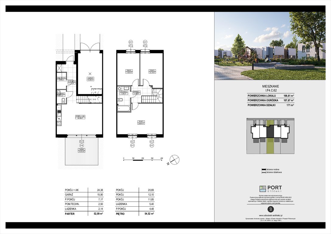 Nowe mieszkanie czteropokojowe  Port Drzewny Toruń, Stary Toruń, ul. Portowa  105m2 Foto 1