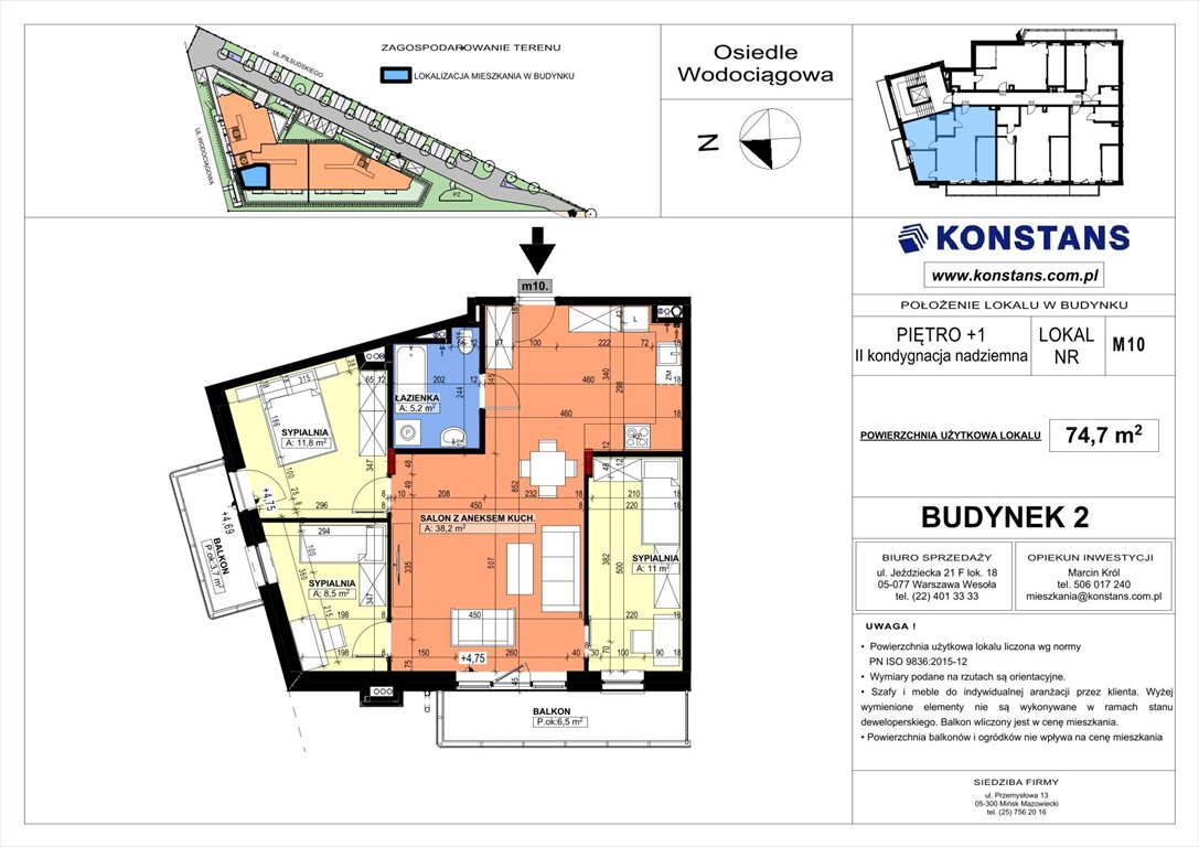Nowe mieszkanie czteropokojowe  WODOCIĄGOWA Etap VII Sulejówek, Wodociągowa 1, 1A, 1B  75m2 Foto 1