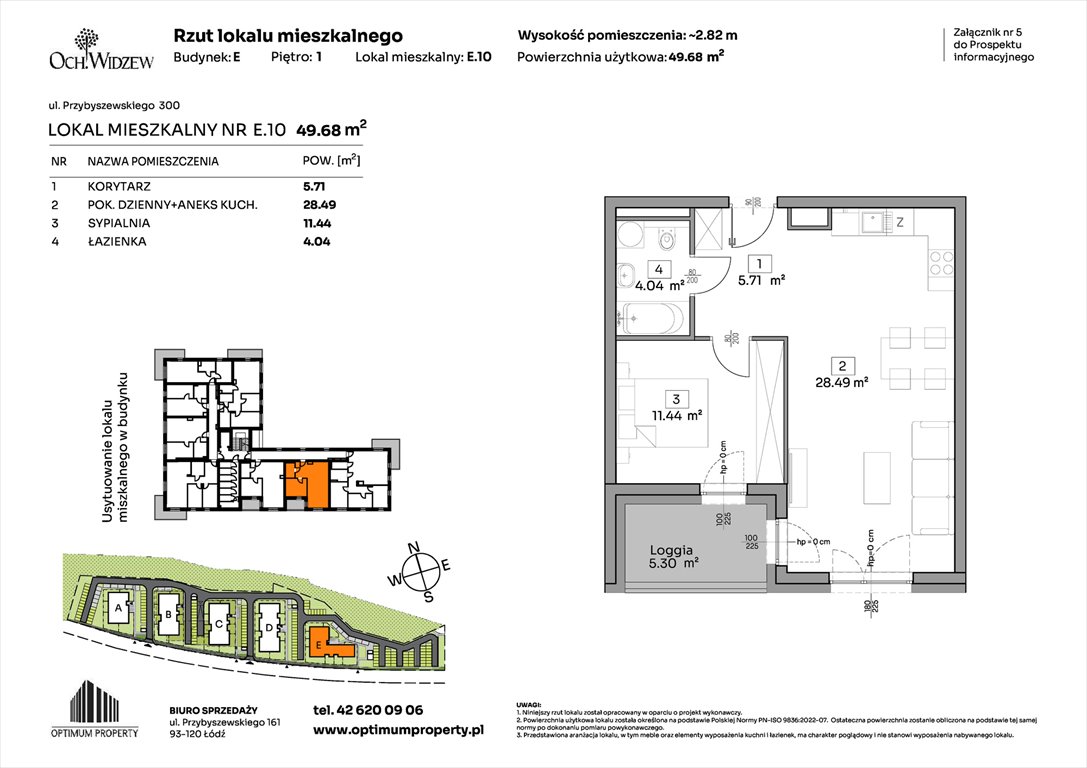 Nowe mieszkanie dwupokojowe OchWidzew Łódź, Widzew, Przybyszewskiego 292-300  50m2 Foto 1