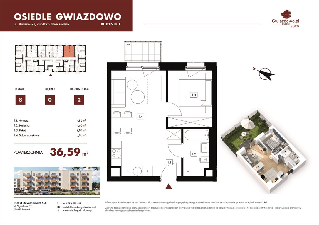 Nowe mieszkanie dwupokojowe Osiedle Gwiazdowo Gwiazdowo, Mikołaja Kopernika 4  37m2 Foto 1