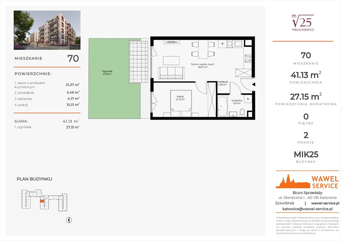 mieszkanie na sprzedaż 41m2 mieszkanie Katowice, Mikusińskiego 25