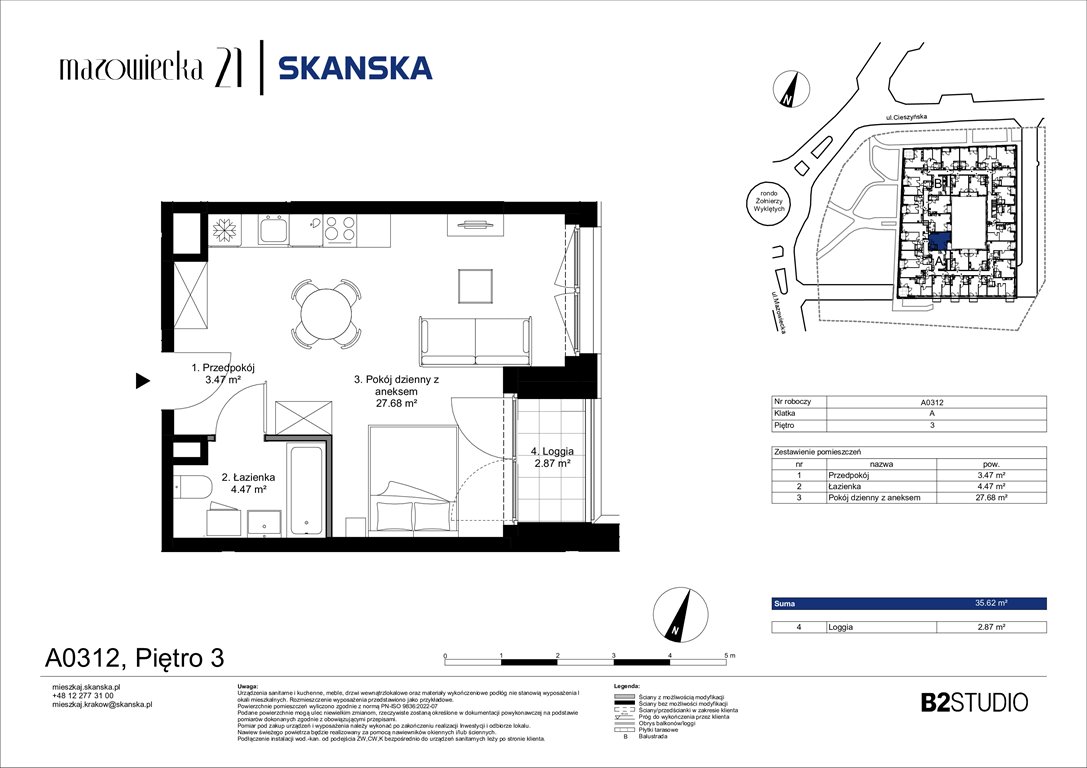Nowa kawalerka Mazowiecka 21 Kraków, Krowodrza, ul. Mazowiecka 21  36m2 Foto 1