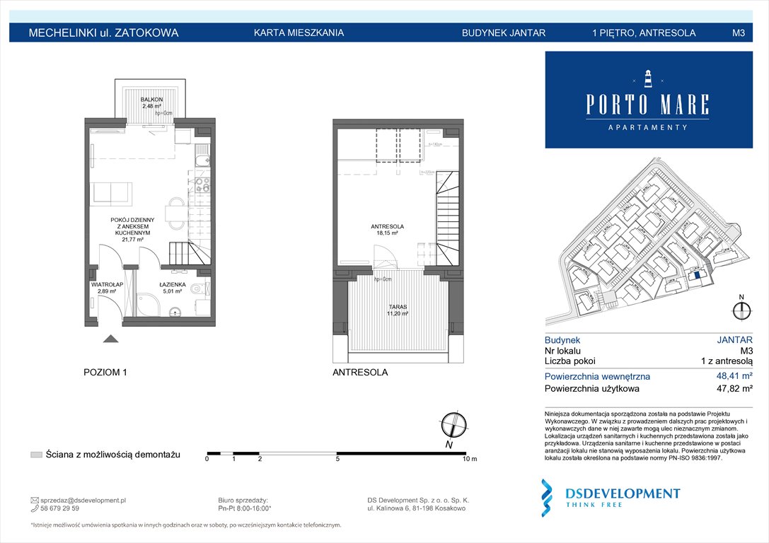 Nowe mieszkanie dwupokojowe Apartamenty Porto Mare Mechelinki, Zatokowa 6  48m2 Foto 1