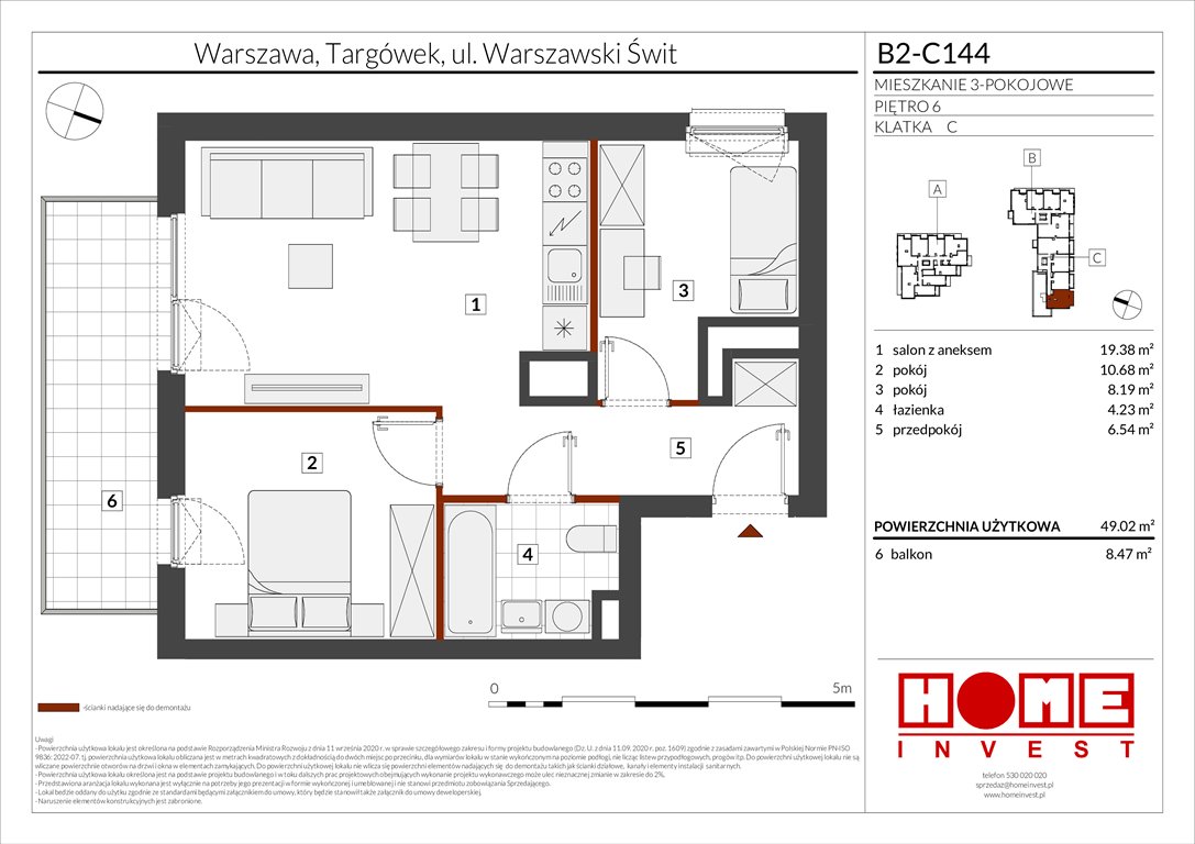 Nowe mieszkanie trzypokojowe Warszawski Świt Etap IX Warszawa, Targówek, ul. Warszawski Świt 12  49m2 Foto 1