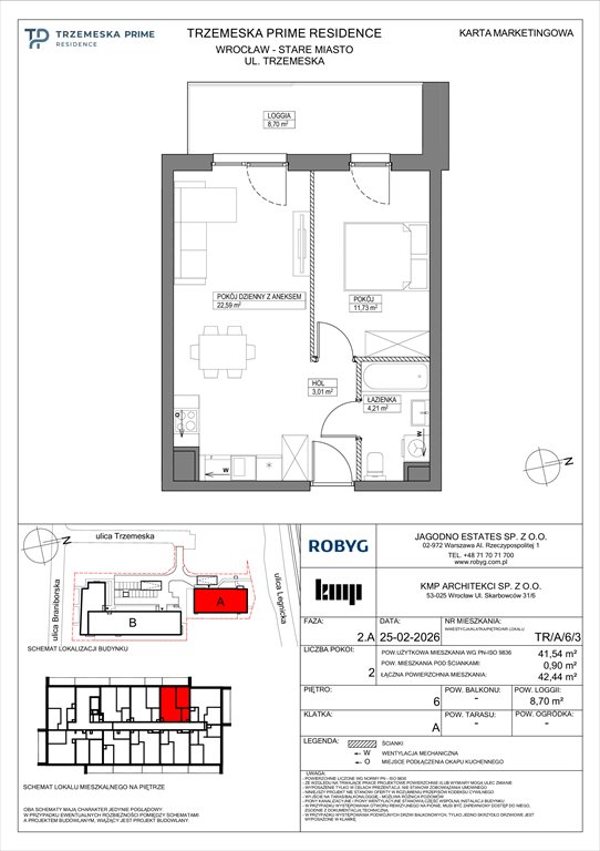 Nowe mieszkanie dwupokojowe Trzemeska Prime Residence Wrocław, Stare Miasto, Trzemeska  42m2 Foto 1