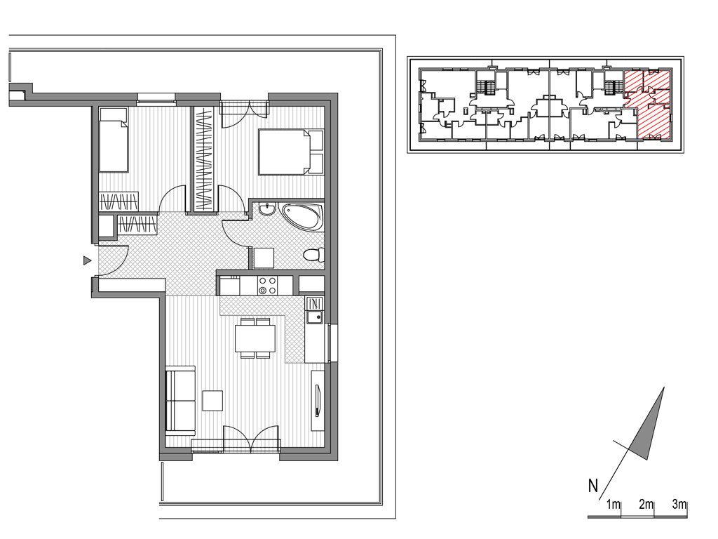 Nowe mieszkanie trzypokojowe Glogera bud F i G Kraków, ul.Glogera 9,11  57m2 Foto 1