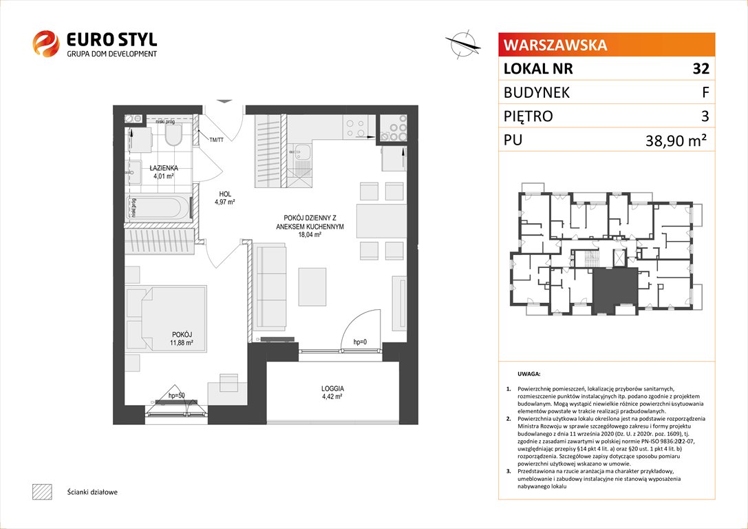 Nowe mieszkanie dwupokojowe OSIEDLE WARSZAWSKA Gdańsk, Warszawska  39m2 Foto 1