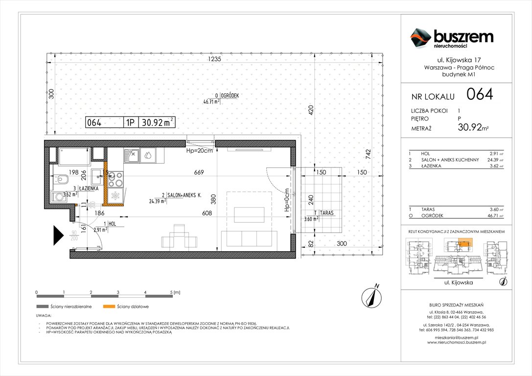 Nowa kawalerka Kijowska 17 Warszawa, Praga Północ, Kijowska 17  31m2 Foto 1