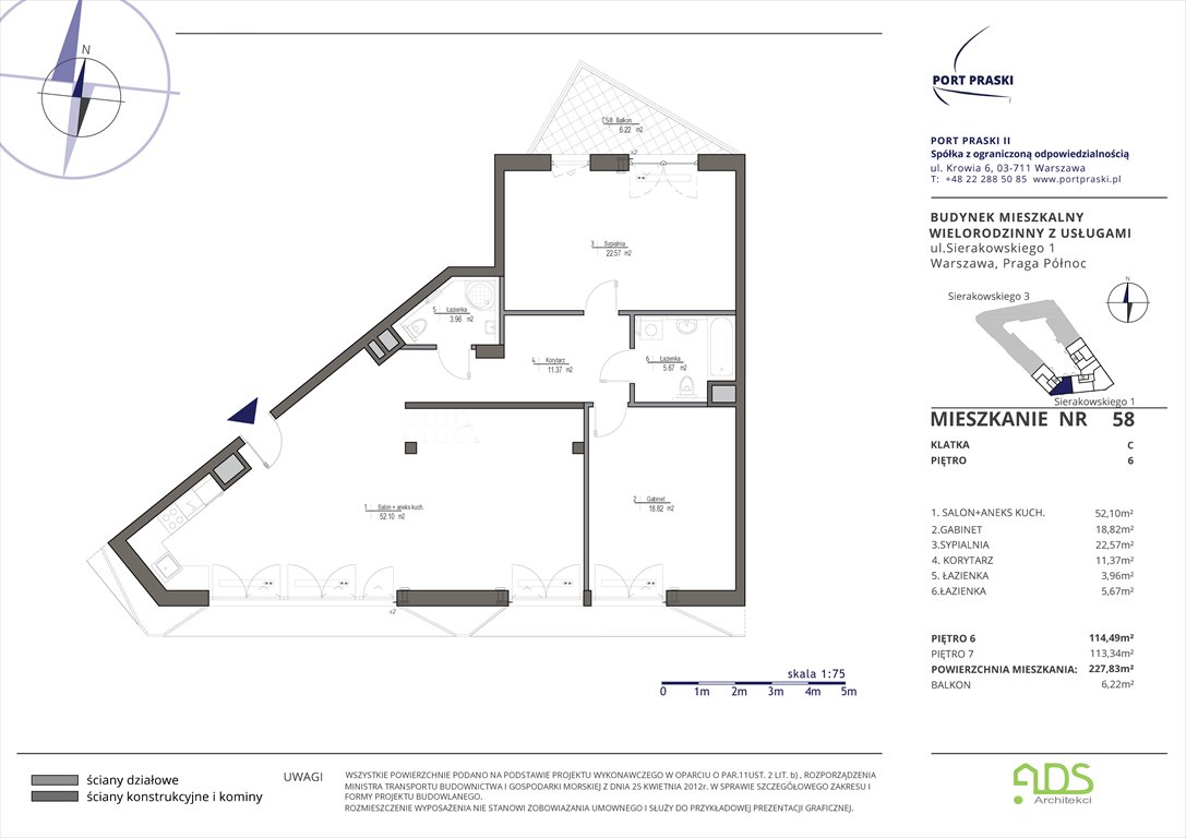 Nowe mieszkanie trzypokojowe Sierakowskiego 1 i 3 Warszawa, Praga - Północ, Sierakowskiego 1-3  116m2 Foto 1
