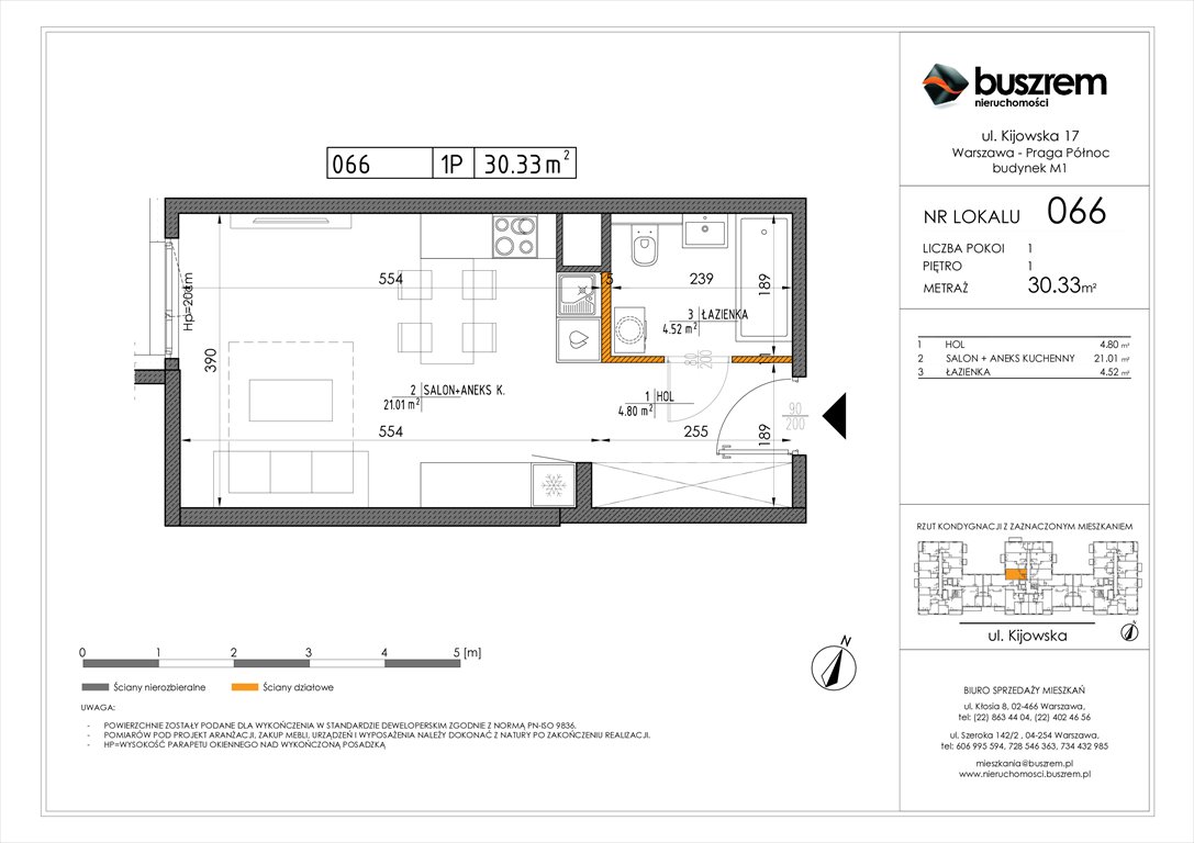 Nowa kawalerka Kijowska 17 Warszawa, Praga Północ, Kijowska 17  30m2 Foto 1