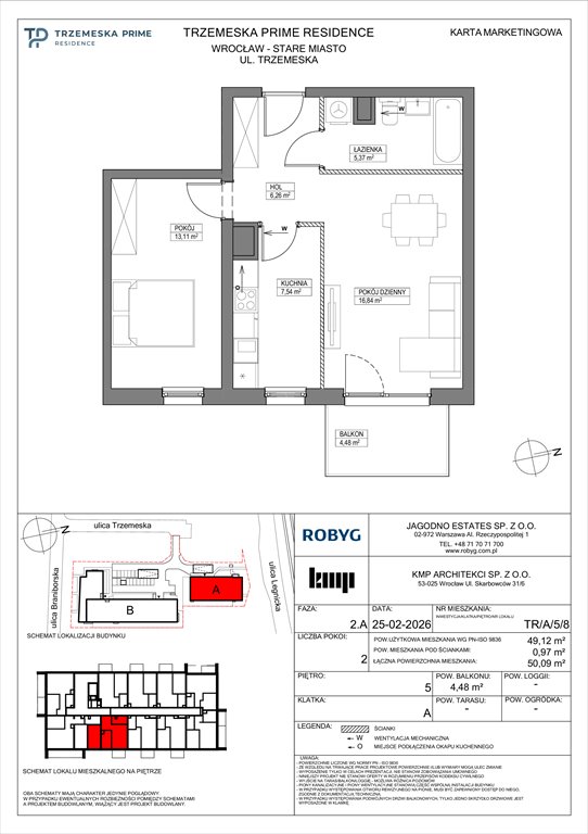 Nowe mieszkanie dwupokojowe Trzemeska Prime Residence Wrocław, Stare Miasto, Trzemeska  49m2 Foto 1