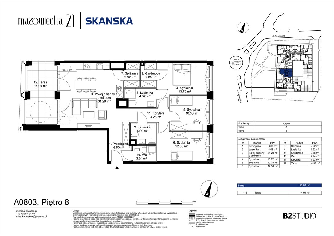 Nowe mieszkanie czteropokojowe  Mazowiecka 21 Kraków, Krowodrza, ul. Mazowiecka 21  96m2 Foto 1