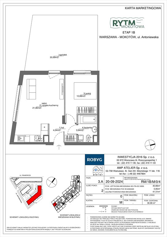 Nowe mieszkanie dwupokojowe Rytm Mokotowa Warszawa, Mokotów, Antoniewska  41m2 Foto 1