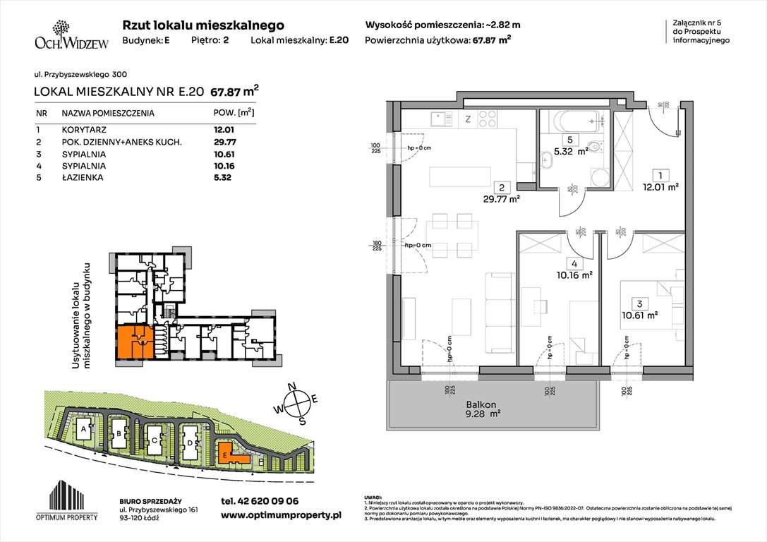 Nowe mieszkanie trzypokojowe OchWidzew Łódź, Widzew, Przybyszewskiego 292-300  68m2 Foto 1