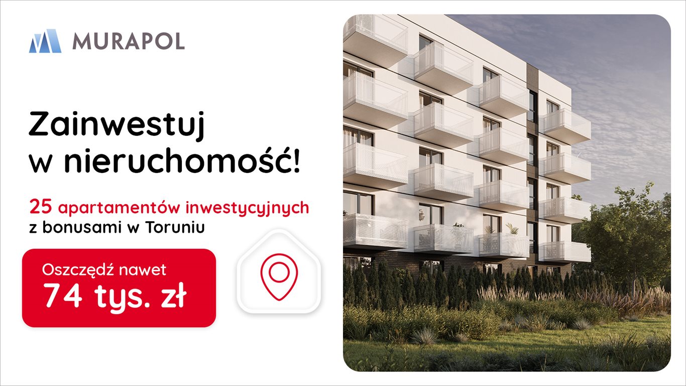 Nowe mieszkanie dwupokojowe Murapol Aviator Toruń, Grudziądzka  39m2 Foto 1