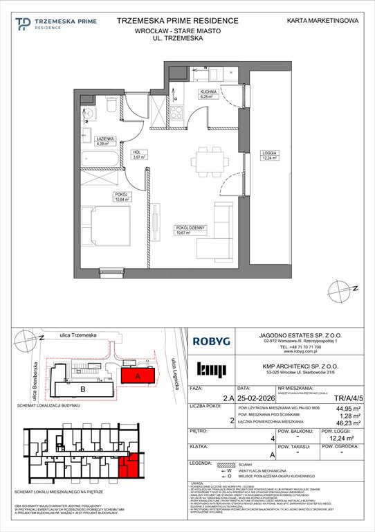 Nowe mieszkanie dwupokojowe Trzemeska Prime Residence Wrocław, Stare Miasto, Trzemeska  45m2 Foto 1