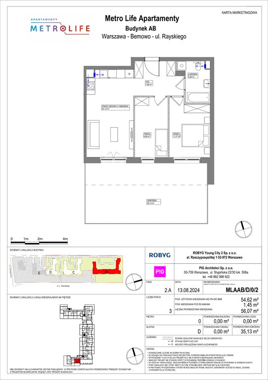 Nowe mieszkanie trzypokojowe Metro Life Apartamenty Warszawa, Bemowo, Rayskiego  55m2 Foto 1