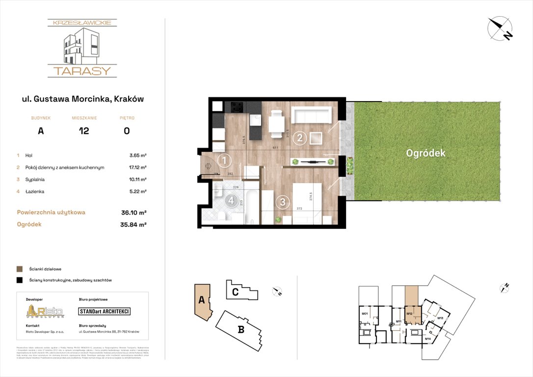 Nowe mieszkanie dwupokojowe KRZESŁAWICKIE TARASY Kraków, Wzgórza Krzesławickie, Gustawa Morcinka  36m2 Foto 1