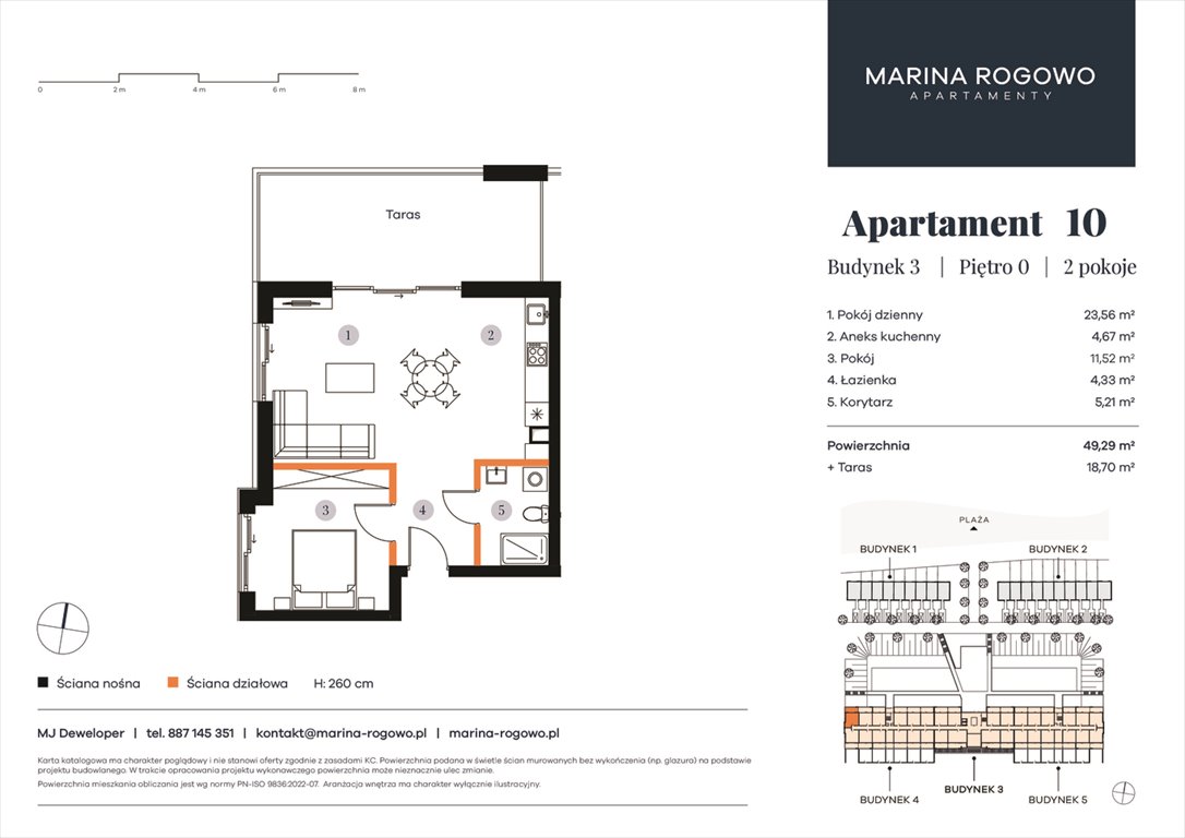 Nowe mieszkanie dwupokojowe APARTAMENTY MARINA ROGOWO Rogowo, Rogowo 65  49m2 Foto 1