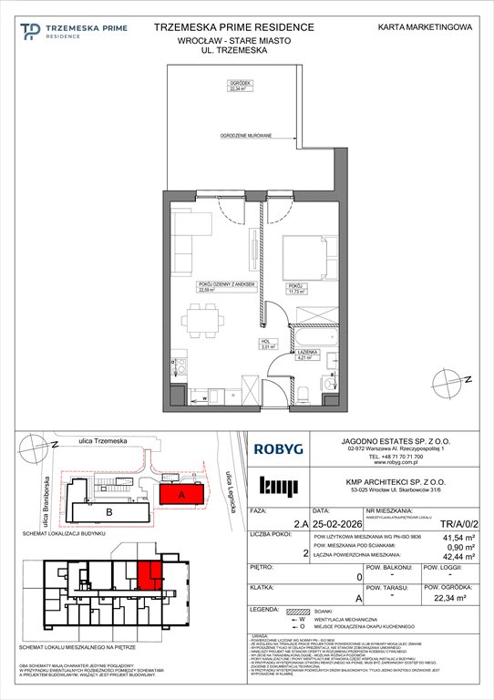 Nowe mieszkanie dwupokojowe Trzemeska Prime Residence Wrocław, Stare Miasto, Trzemeska  42m2 Foto 1