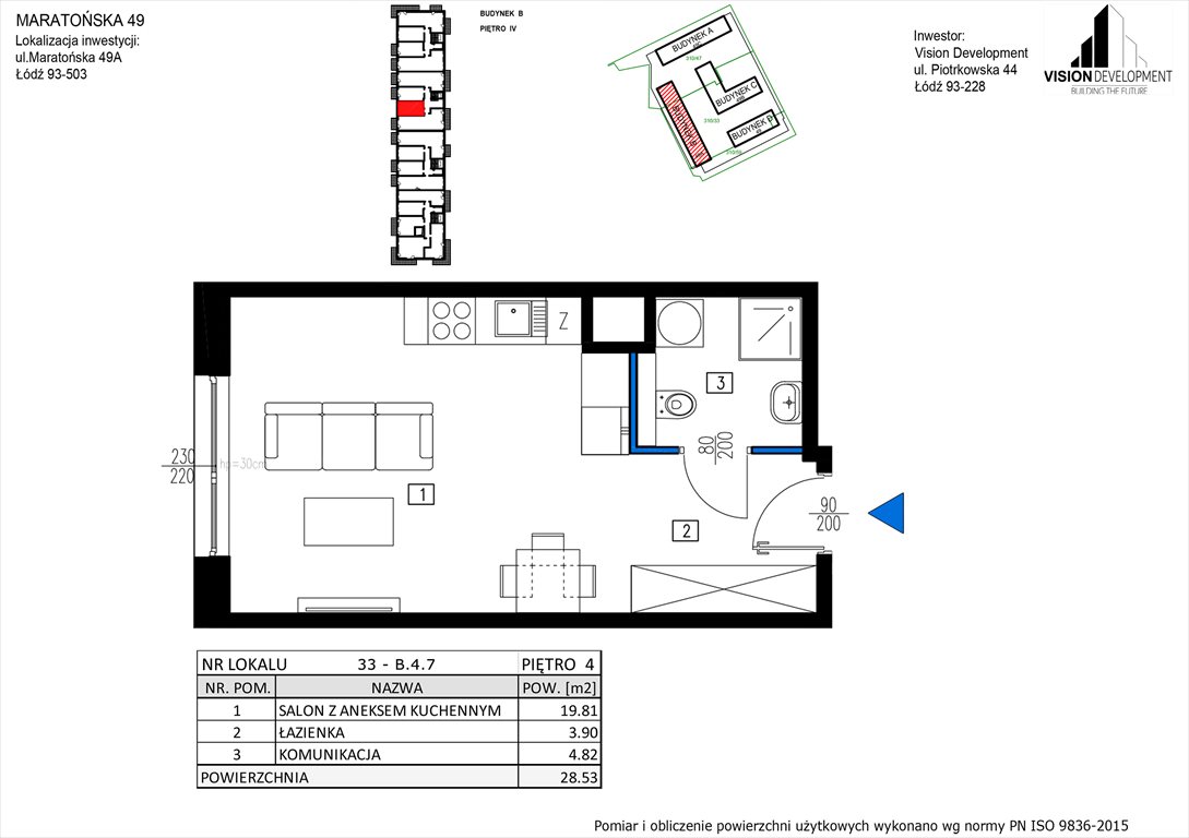 mieszkanie na sprzedaż 29m2 mieszkanie Łódź, Retkinia, Maratońska 49C