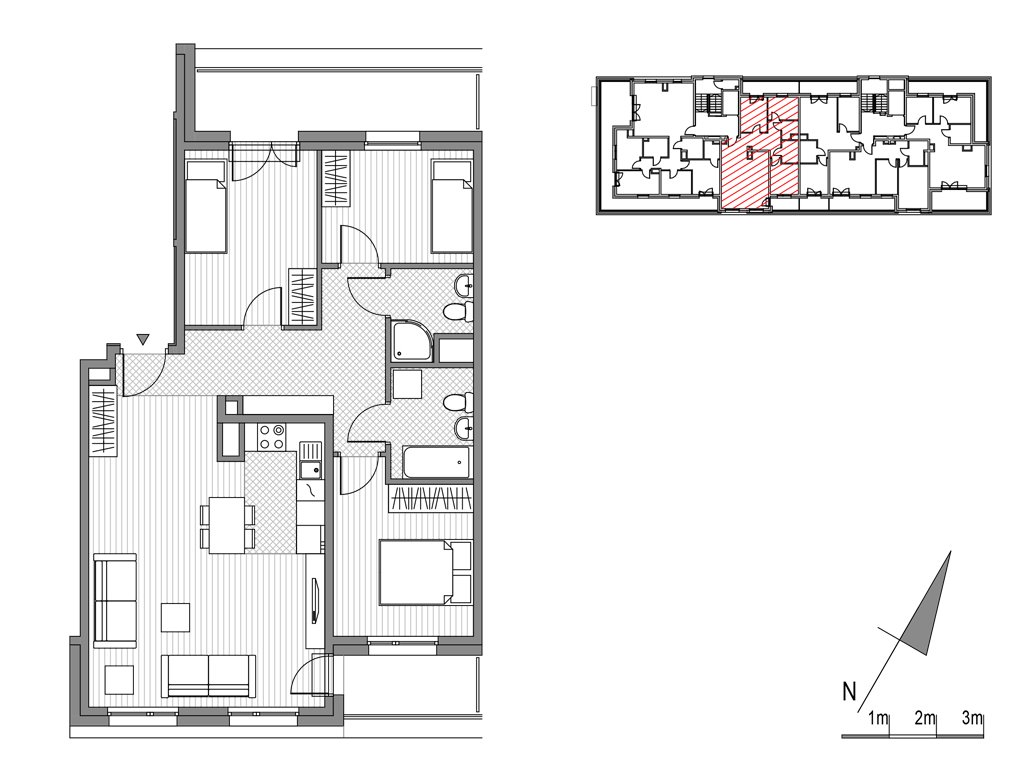 Nowe mieszkanie Glogera bud F i G Kraków, ul.Glogera 9,11  77m2 Foto 1