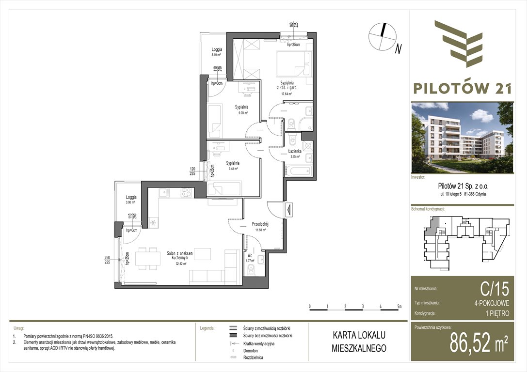 Nowe mieszkanie czteropokojowe  Pilotow 21 Gdańsk, Zaspa, Pilotów 21  87m2 Foto 1