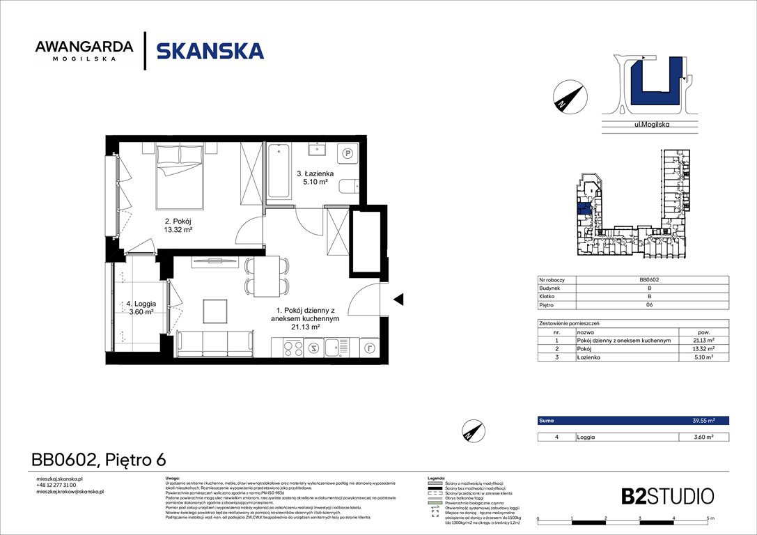 Nowe mieszkanie dwupokojowe Awangarda Mogilska Kraków, Prądnik Czerwony, Mogilska 126  40m2 Foto 1