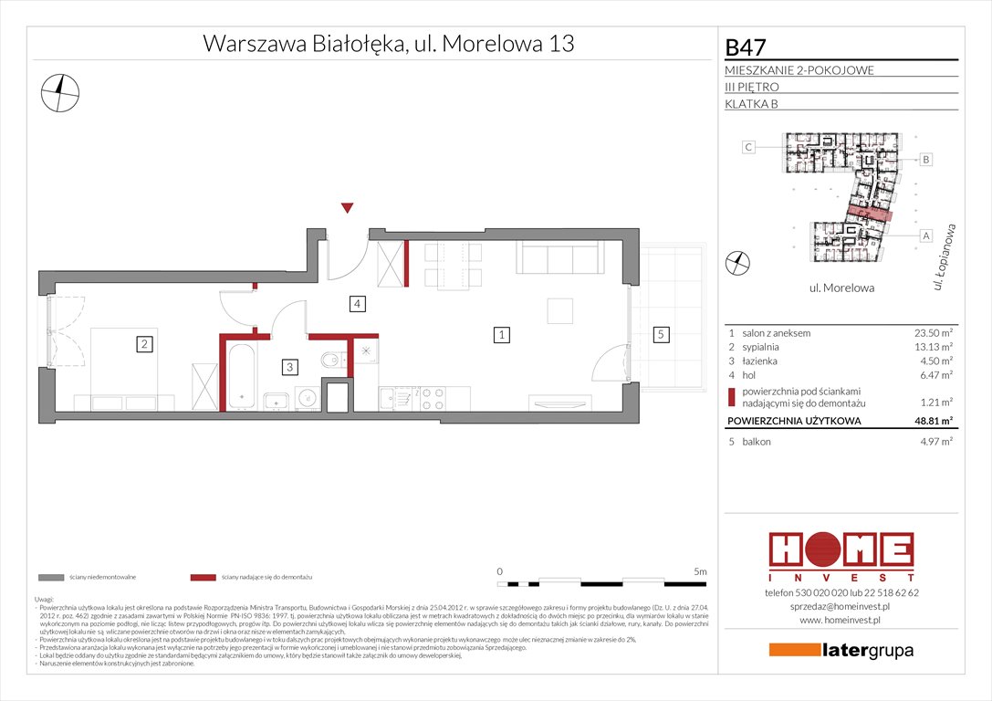 Nowe mieszkanie dwupokojowe Przystań Żerań Warszawa, Żerań, ul. Morelowa 13  49m2 Foto 1