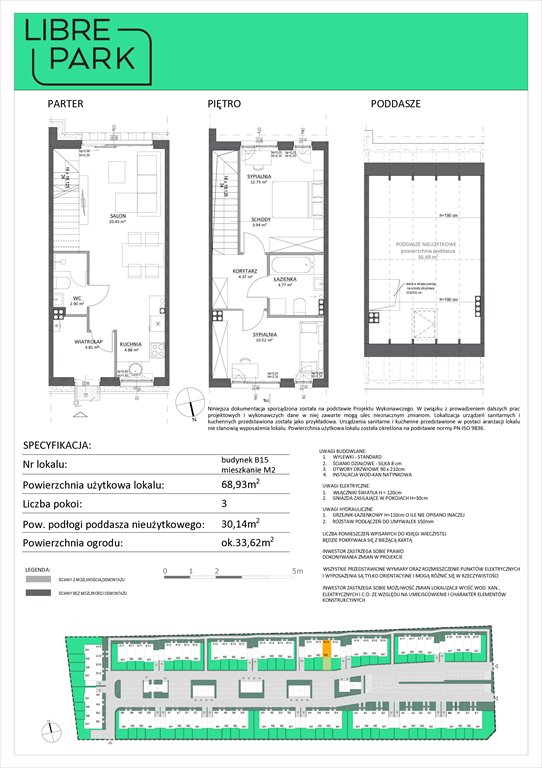 Nowe mieszkanie trzypokojowe Osiedle Libre Park Dębogórze, Pistacjowa 5  69m2 Foto 1