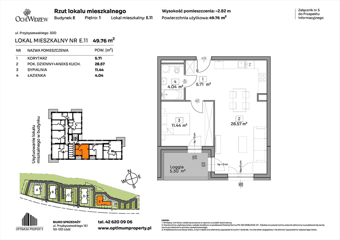Nowe mieszkanie dwupokojowe OchWidzew Łódź, Widzew, Przybyszewskiego 292-300  50m2 Foto 1