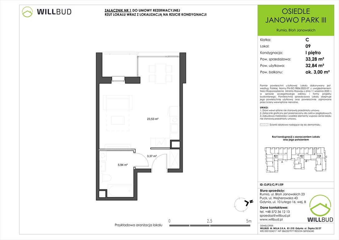 Nowa kawalerka Osiedle Janowo Park III Rumia, Janowo, Błoń Janowskich  33m2 Foto 1