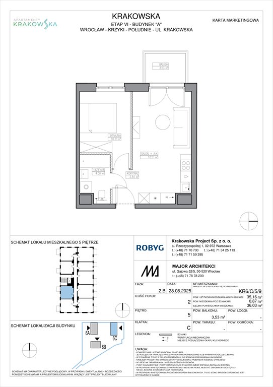 Nowe mieszkanie dwupokojowe Apartamenty Krakowska Wrocław, Krzyki, Krakowska 112  35m2 Foto 1