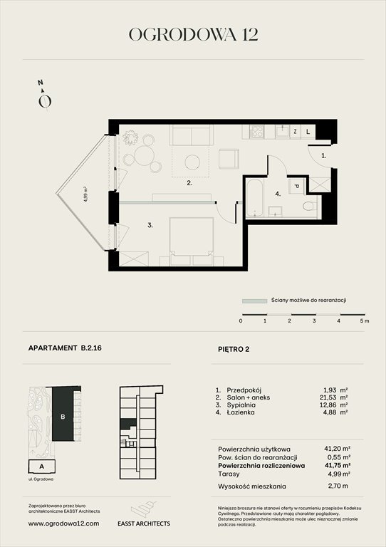 Nowe mieszkanie Apartamentowiec Ogrodowa 12 Poznań, Ogrodowa 12  42m2 Foto 1