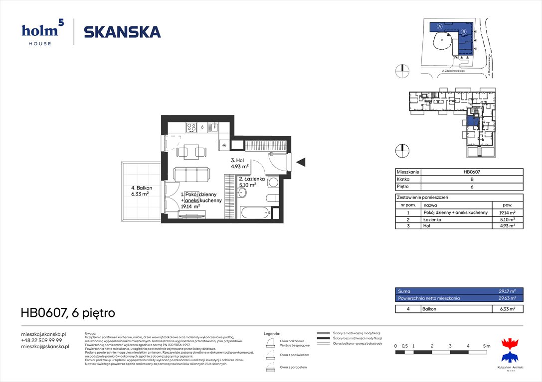 Nowa kawalerka Holm House  Warszawa, Mokotów, Domaniewska  29m2 Foto 1