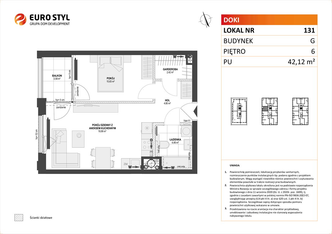 Nowe mieszkanie dwupokojowe DOKI LIVING Gdańsk, Śródmieście, ks. Jerzego Popiełuszki/Rybaki Górne  42m2 Foto 1