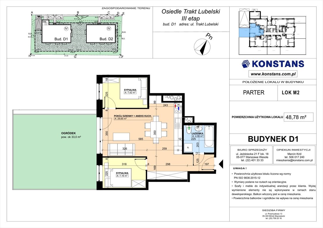 Nowe mieszkanie trzypokojowe TRAKT LUBELSKI Etap III Warszawa, Wawer, Trakt Lubelski 181 C i 181 D  49m2 Foto 1