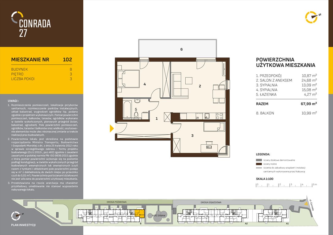 Nowe mieszkanie trzypokojowe CONRADA 27 Kraków, Prądnik Biały, Conrada 27  68m2 Foto 1