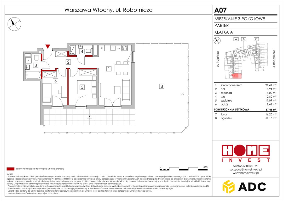 Nowe mieszkanie trzypokojowe Zakątek Włochy Warszawa, Włochy, ul. Robotnicza 11/13  58m2 Foto 1