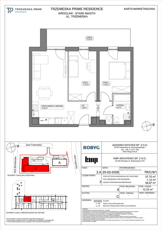 Nowe mieszkanie trzypokojowe Trzemeska Prime Residence Wrocław, Stare Miasto, Trzemeska  58m2 Foto 1