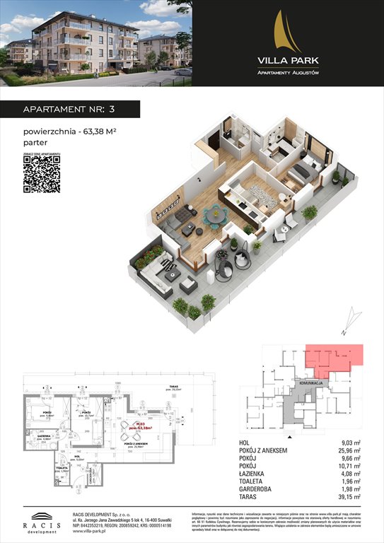 Nowe mieszkanie Villa Park - Bud D Augustów, Wypoczynkowa  63m2 Foto 1