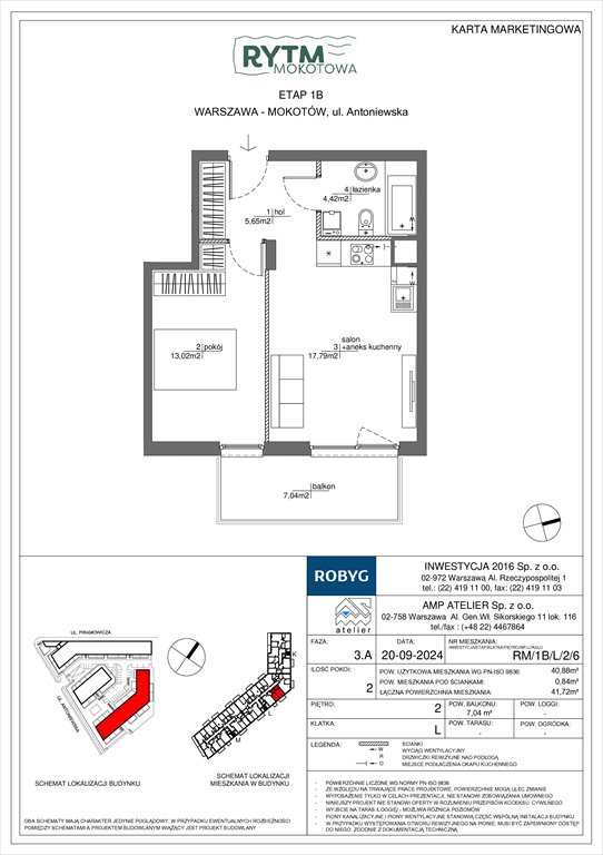 Nowe mieszkanie dwupokojowe Rytm Mokotowa Warszawa, Mokotów, Antoniewska  41m2 Foto 1