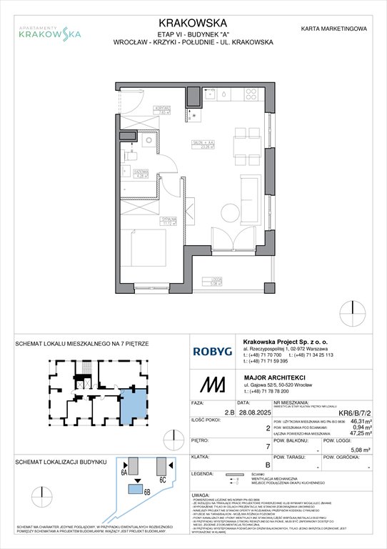 Nowe mieszkanie dwupokojowe Apartamenty Krakowska Wrocław, Krzyki, Krakowska 112  46m2 Foto 1